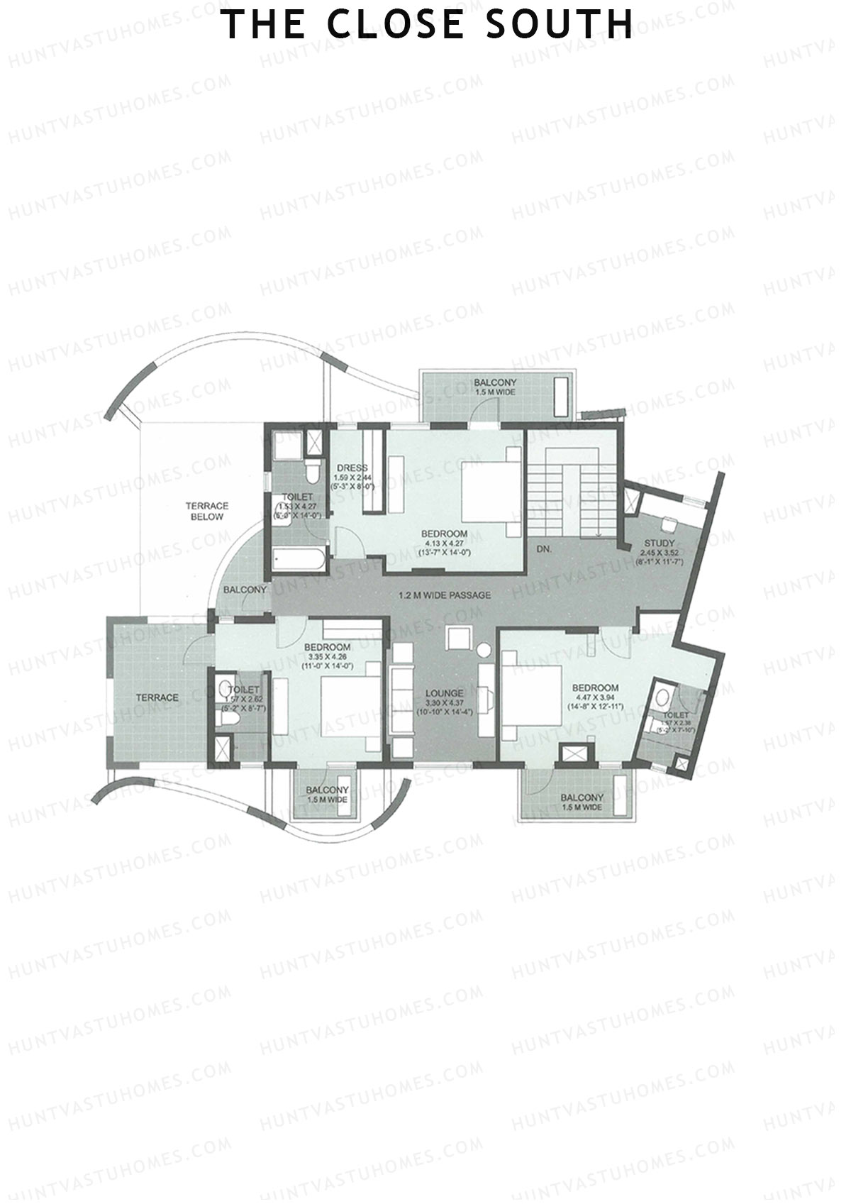 The Close South Tower S12 Unit 2 Type Penthouse Floor Plan