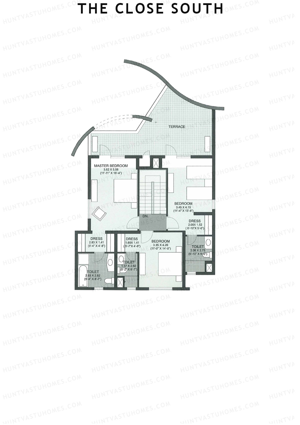 The Close South Tower S12 Unit 2 Type Town House 1 Floor Plan