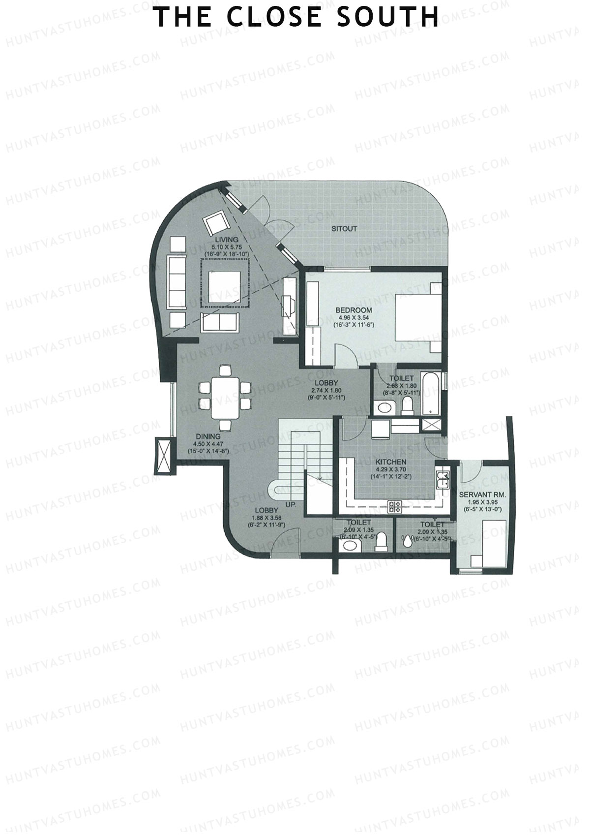 The Close South Tower S12 Unit 3 Type Town House 2 Floor Plan