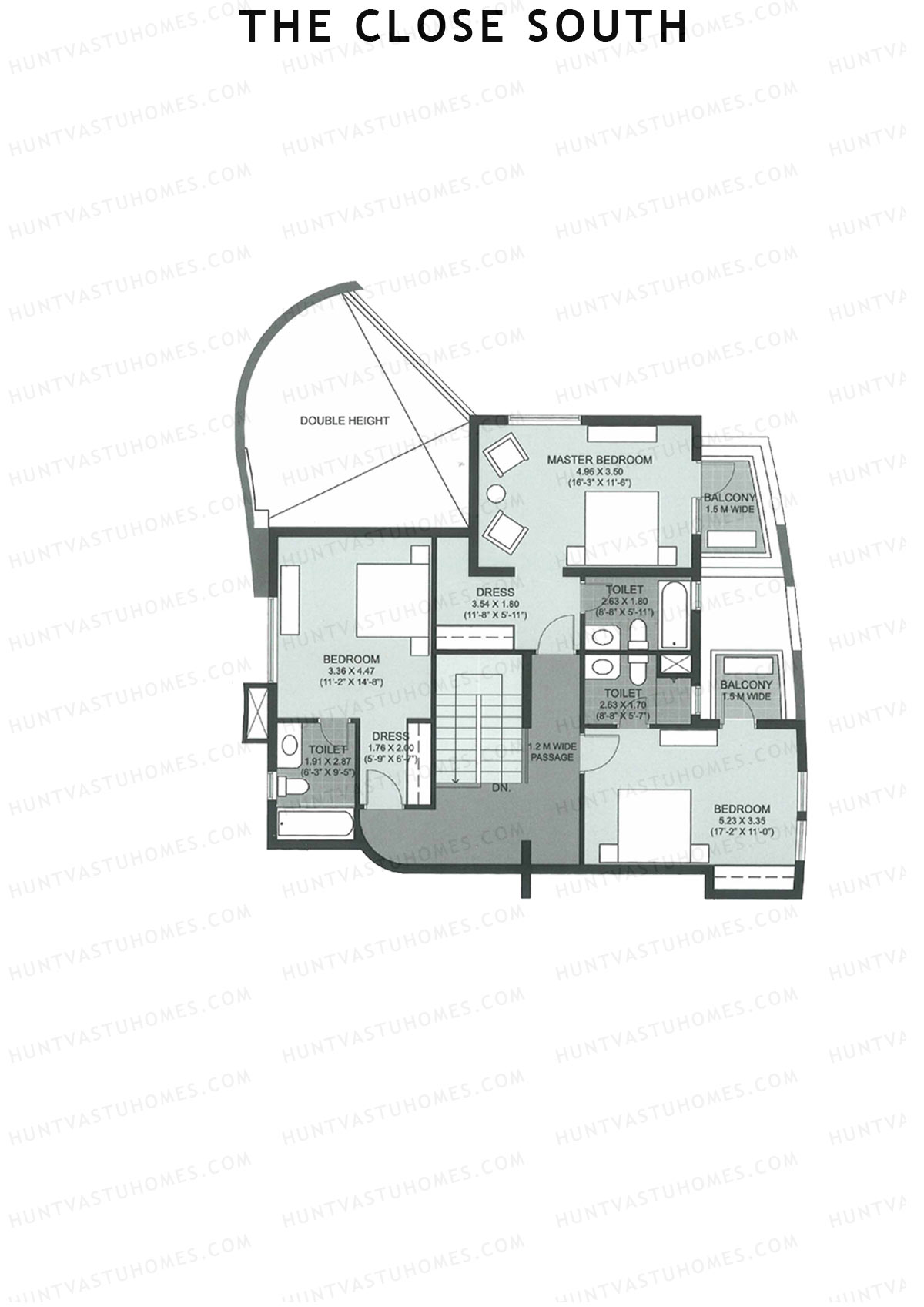The Close South Tower S12 Unit 3 Type Town House 2 Floor Plan