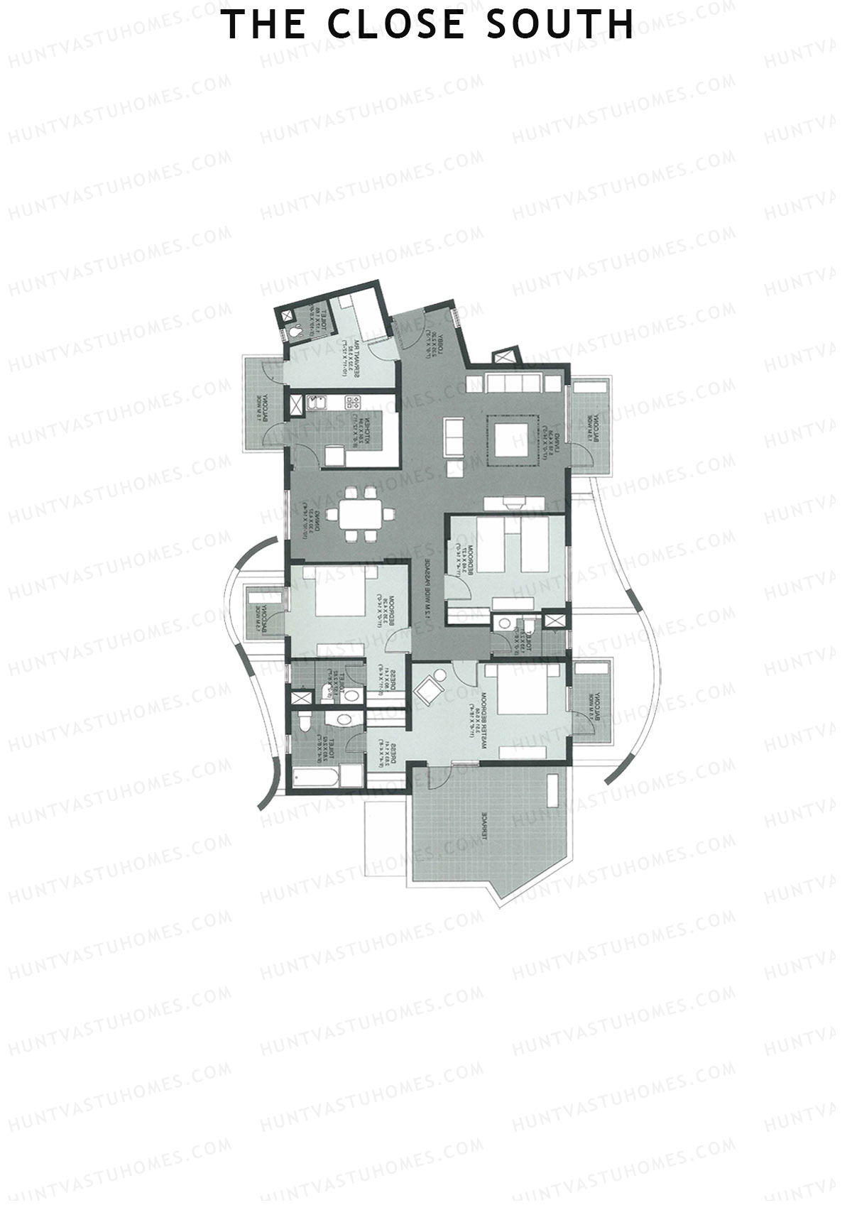 The Close South Tower S14 Unit 1 Floor Plan