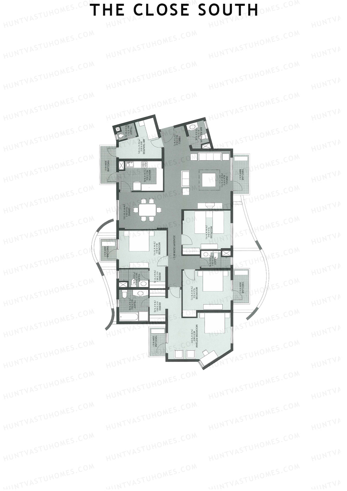 The Close South Tower S14 Unit 1 Floor Plan