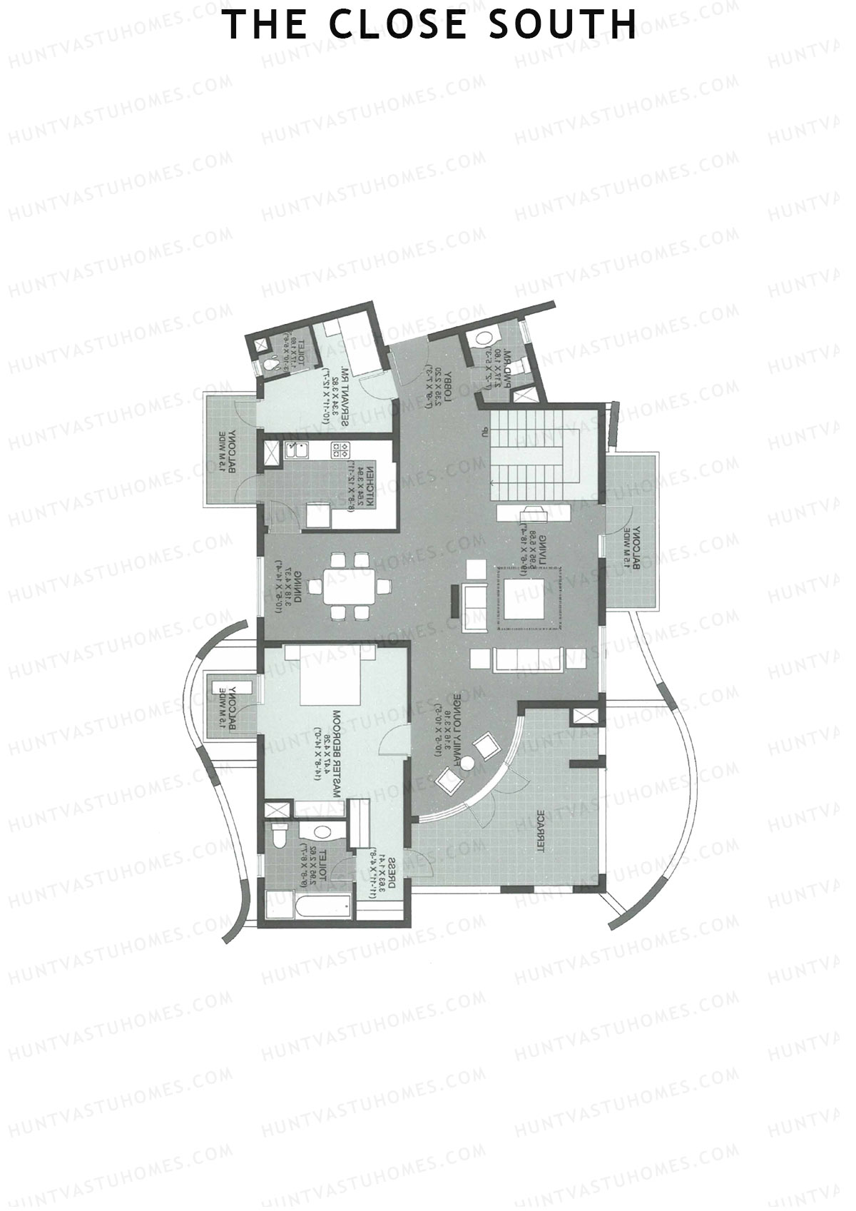 The Close South Tower S14 Unit 1 Type Penthouse Floor Plan