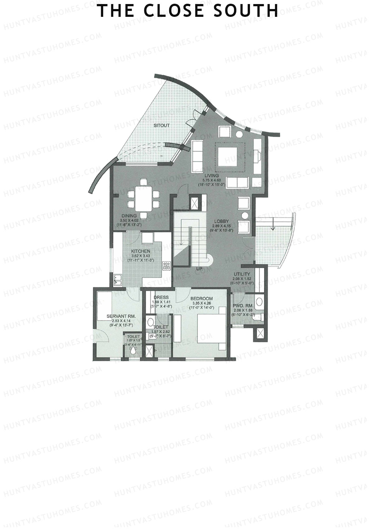 The Close South Tower S14 Unit 2 Type Town House 1 Floor Plan