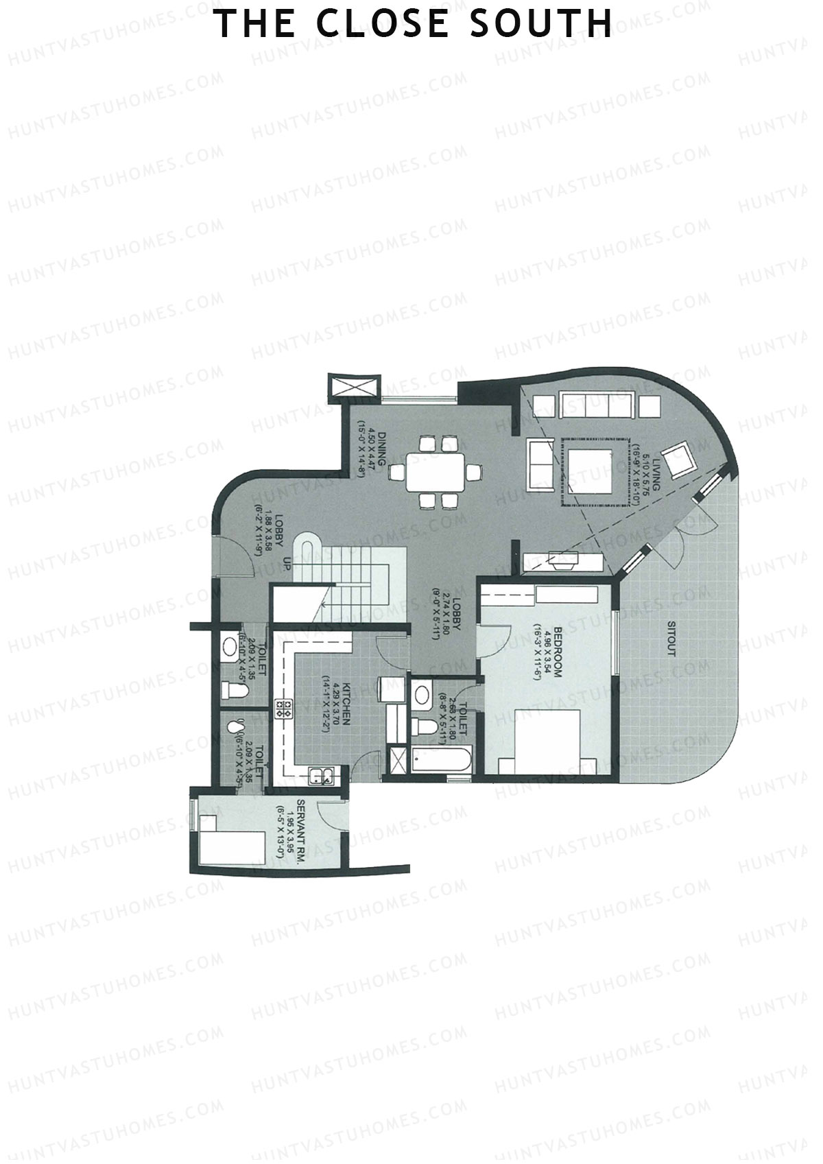 The Close South Tower S15 Unit 3 Type Town House 2 Floor Plan