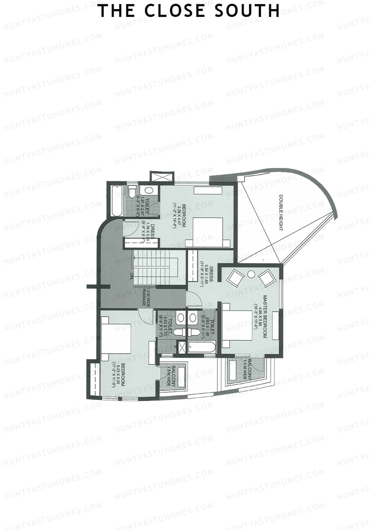 The Close South Tower S15 Unit 3 Type Town House 2 Floor Plan