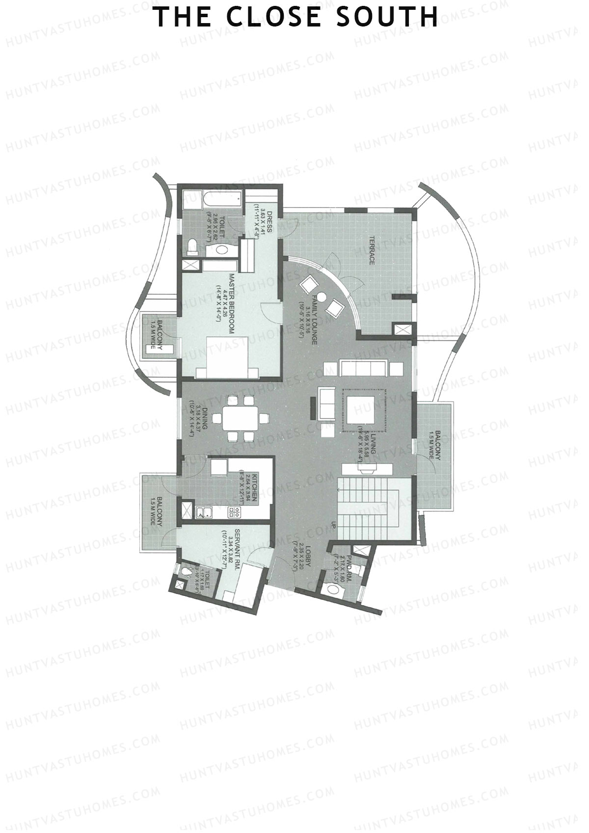 The Close South Tower S16 Unit 2 Type Penthouse Floor Plan