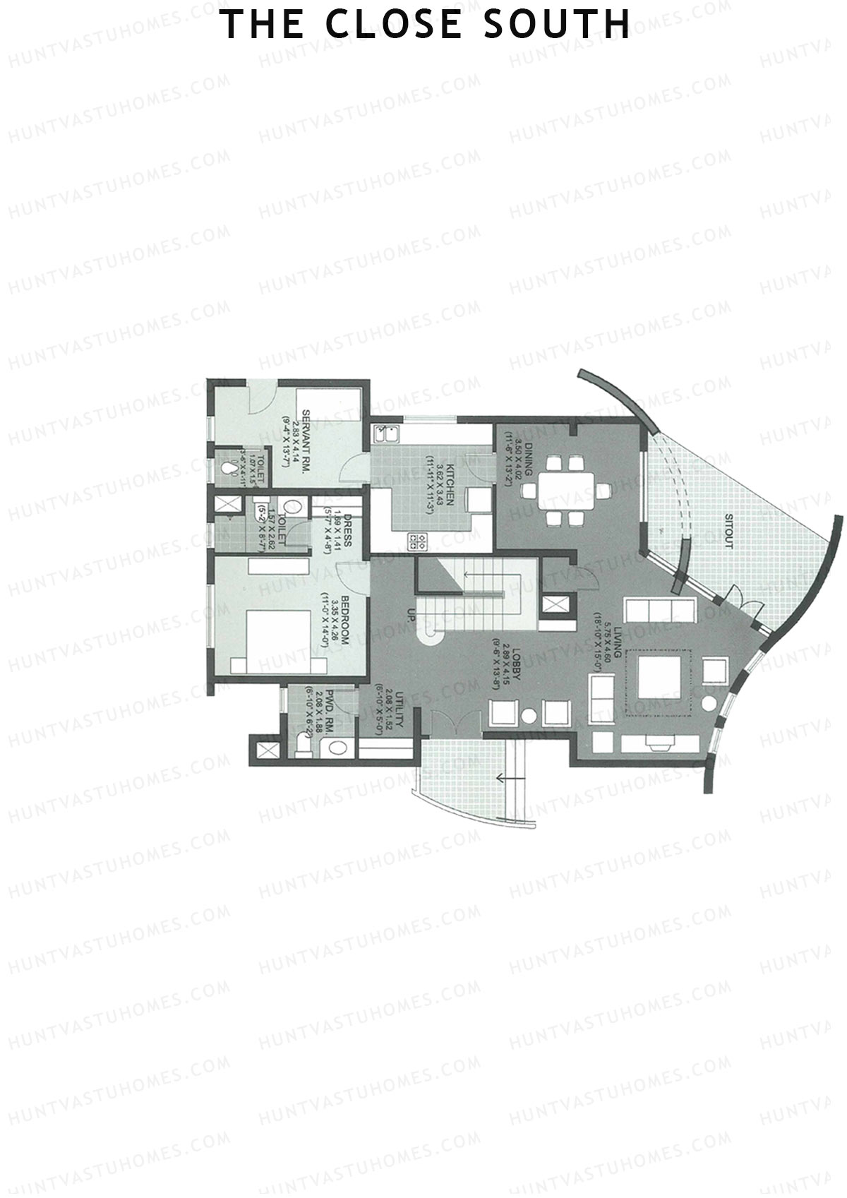 The Close South Tower S16 Unit 2 Type Town House 1 Floor Plan