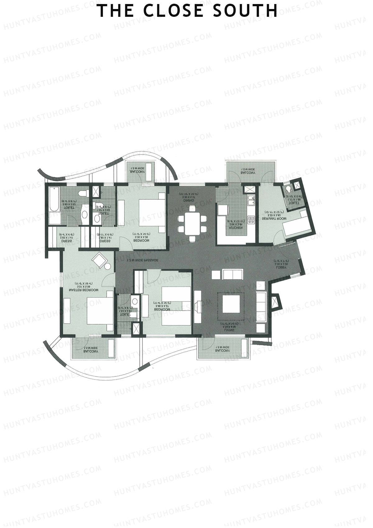 The Close South Tower S17 Unit 1 Floor Plan
