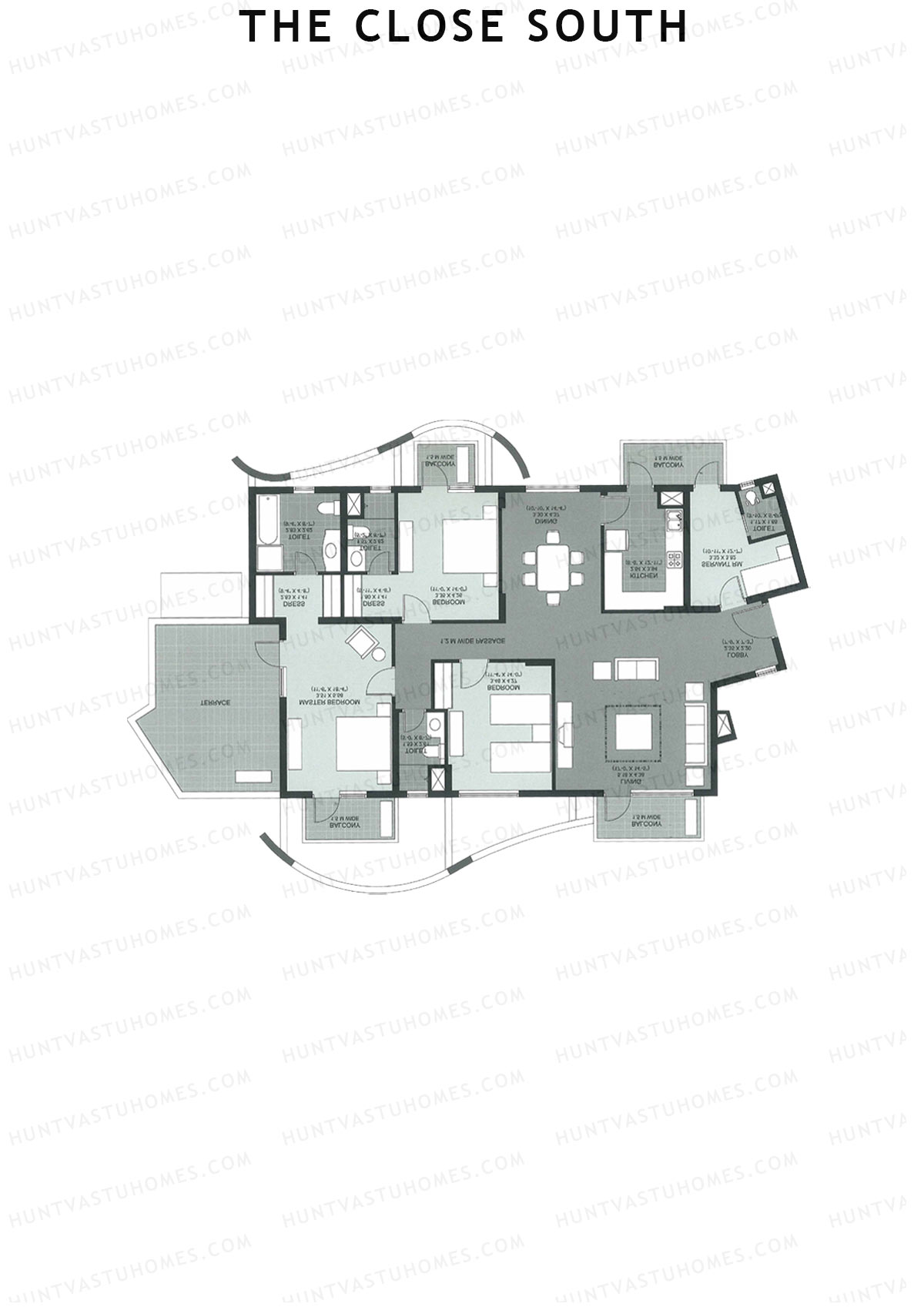 The Close South Tower S17 Unit 1 Floor Plan