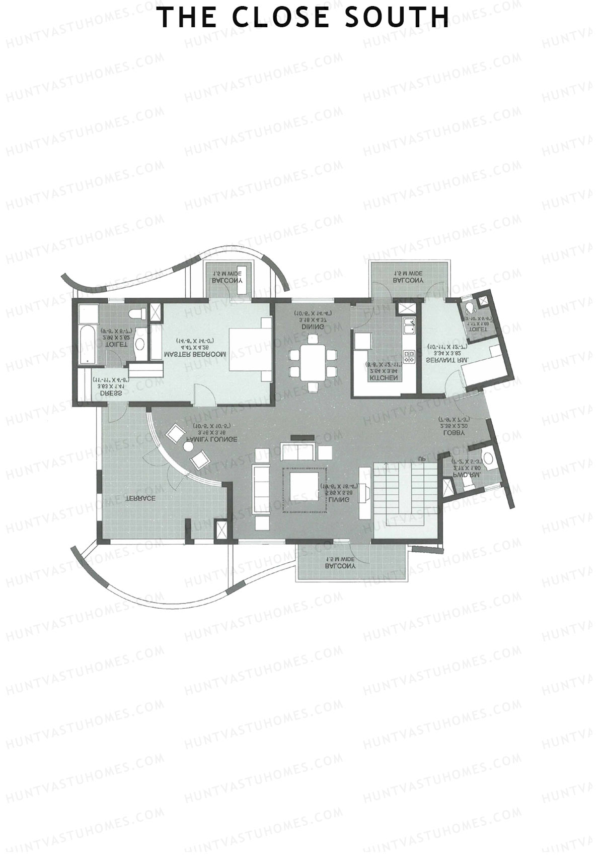 The Close South Tower S1 Unit 1 Type Penthouse Floor Plan