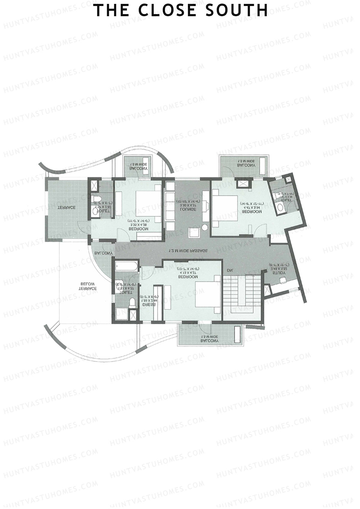 The Close South Tower S1 Unit 1 Type Penthouse Floor Plan