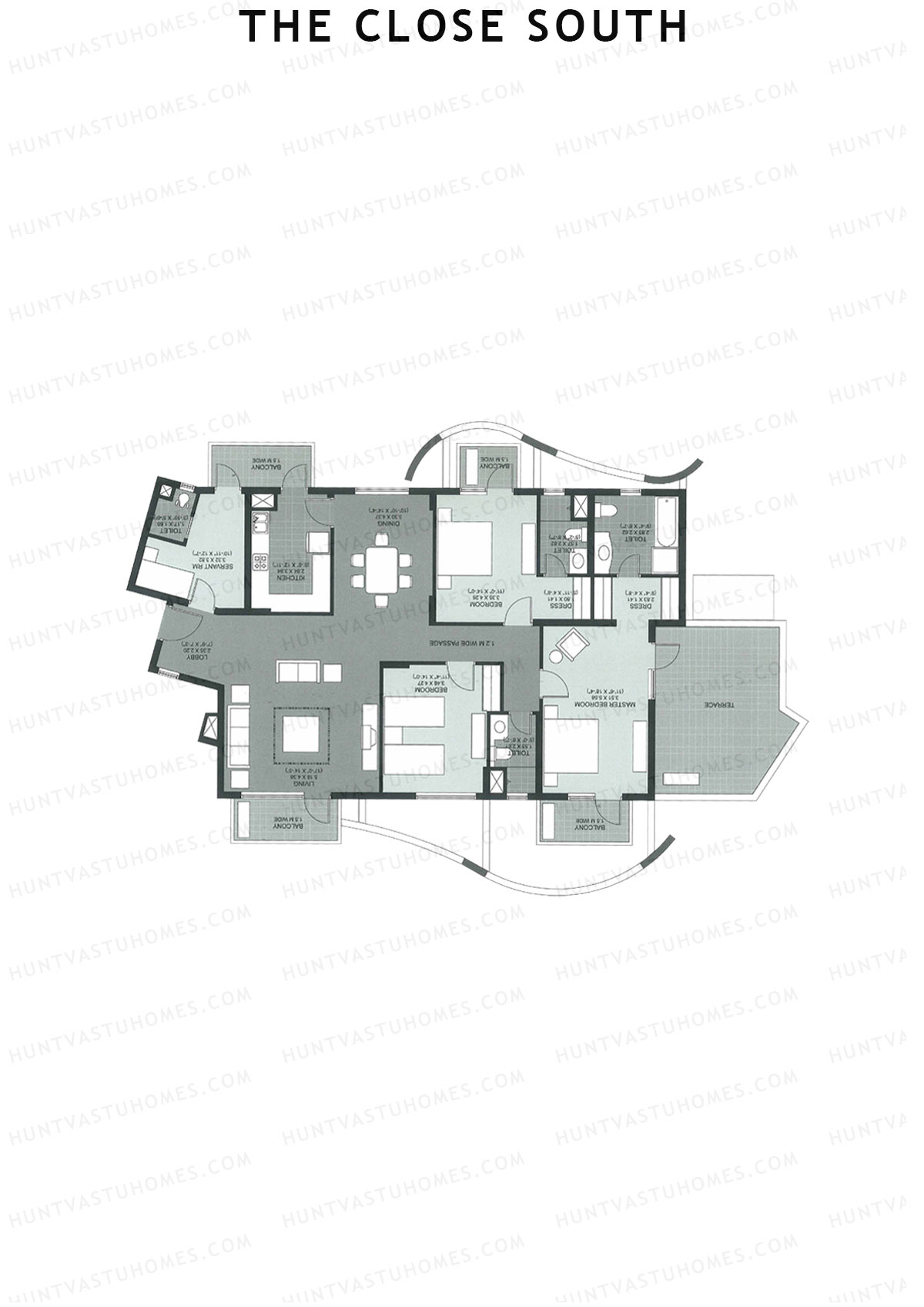 The Close South Tower S1 Unit 2 Floor Plan
