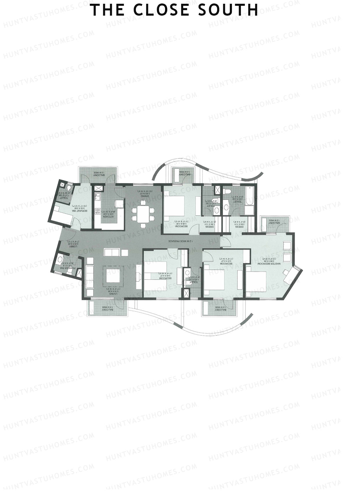 The Close South Tower S1 Unit 2 Floor Plan