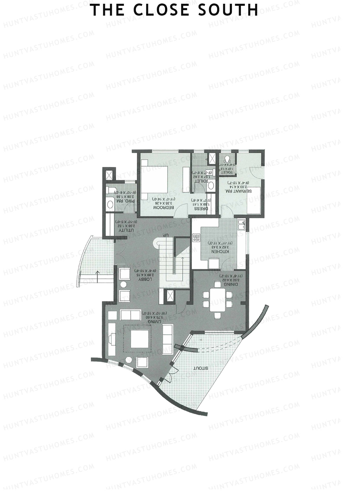 The Close South Tower S1 Unit 2 Type Town House 1 Floor Plan