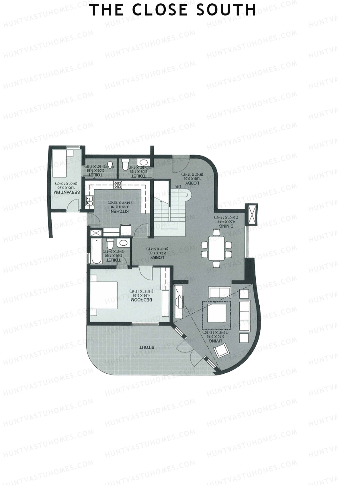 The Close South Tower S1 Unit 3 Type Town House 2 Floor Plan