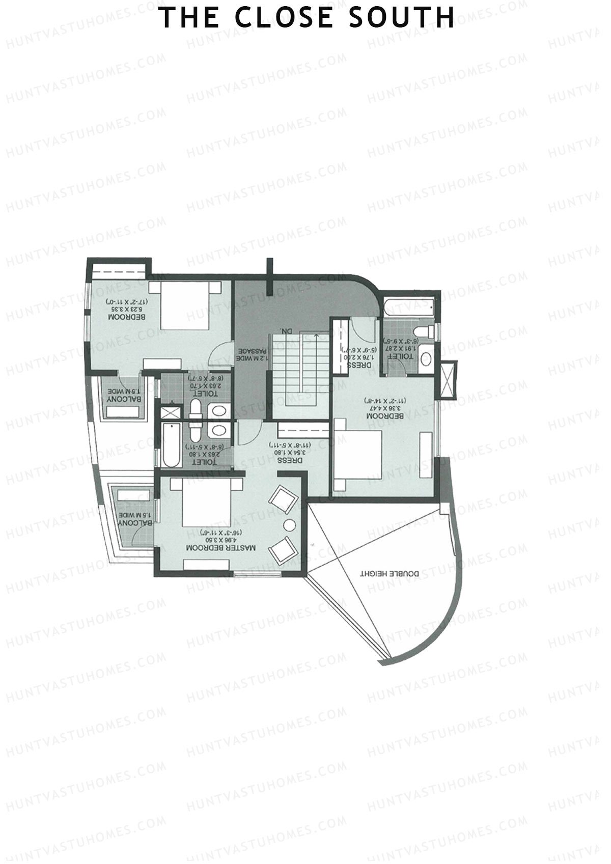 The Close South Tower S1 Unit 3 Type Town House 2 Floor Plan