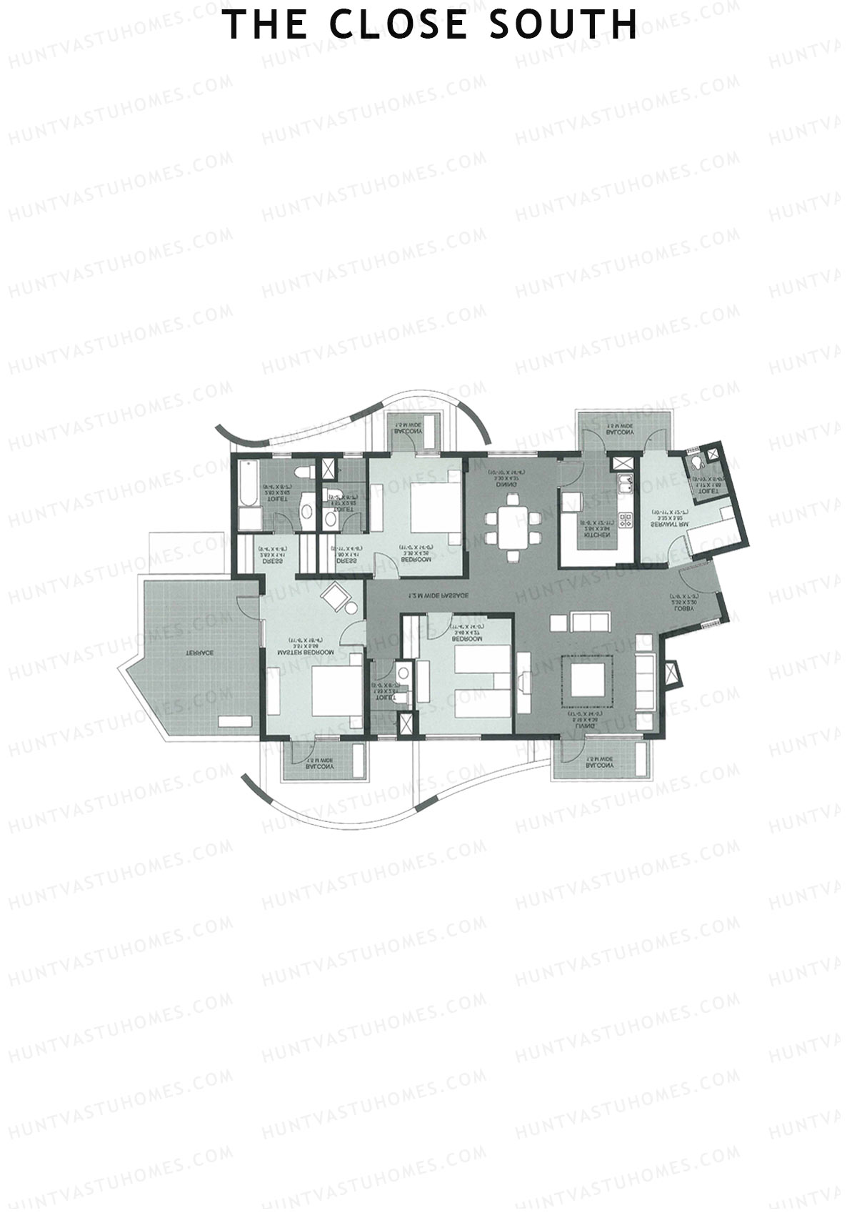 The Close South Tower S2 Unit 1 Floor Plan