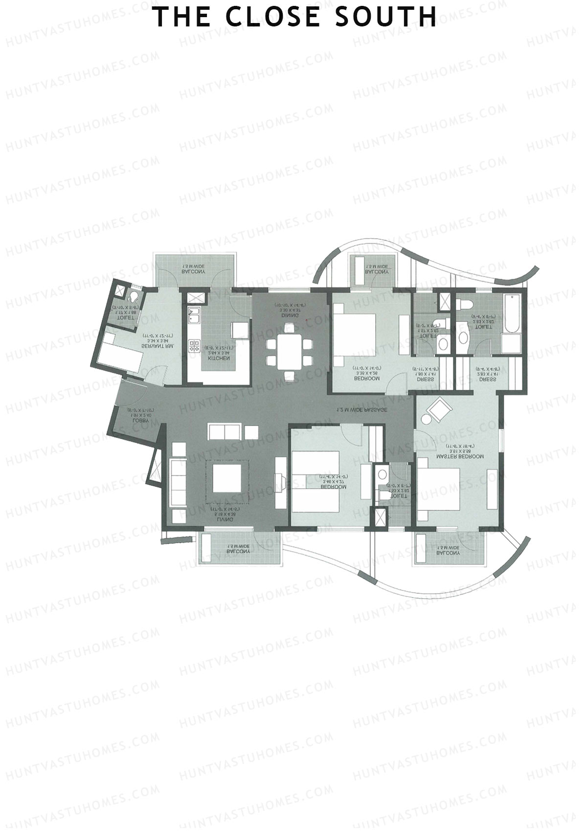 The Close South Tower S2 Unit 2 Floor Plan