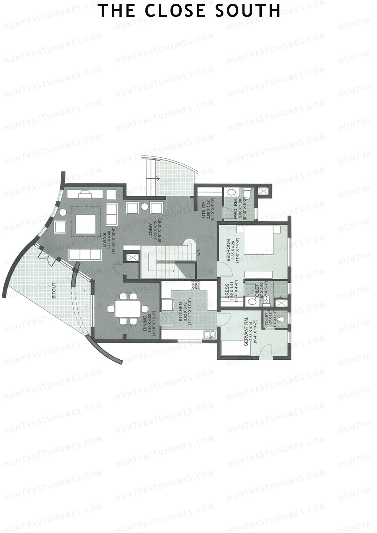The Close South Tower S3 Unit 2 Type Town House 1 Floor Plan