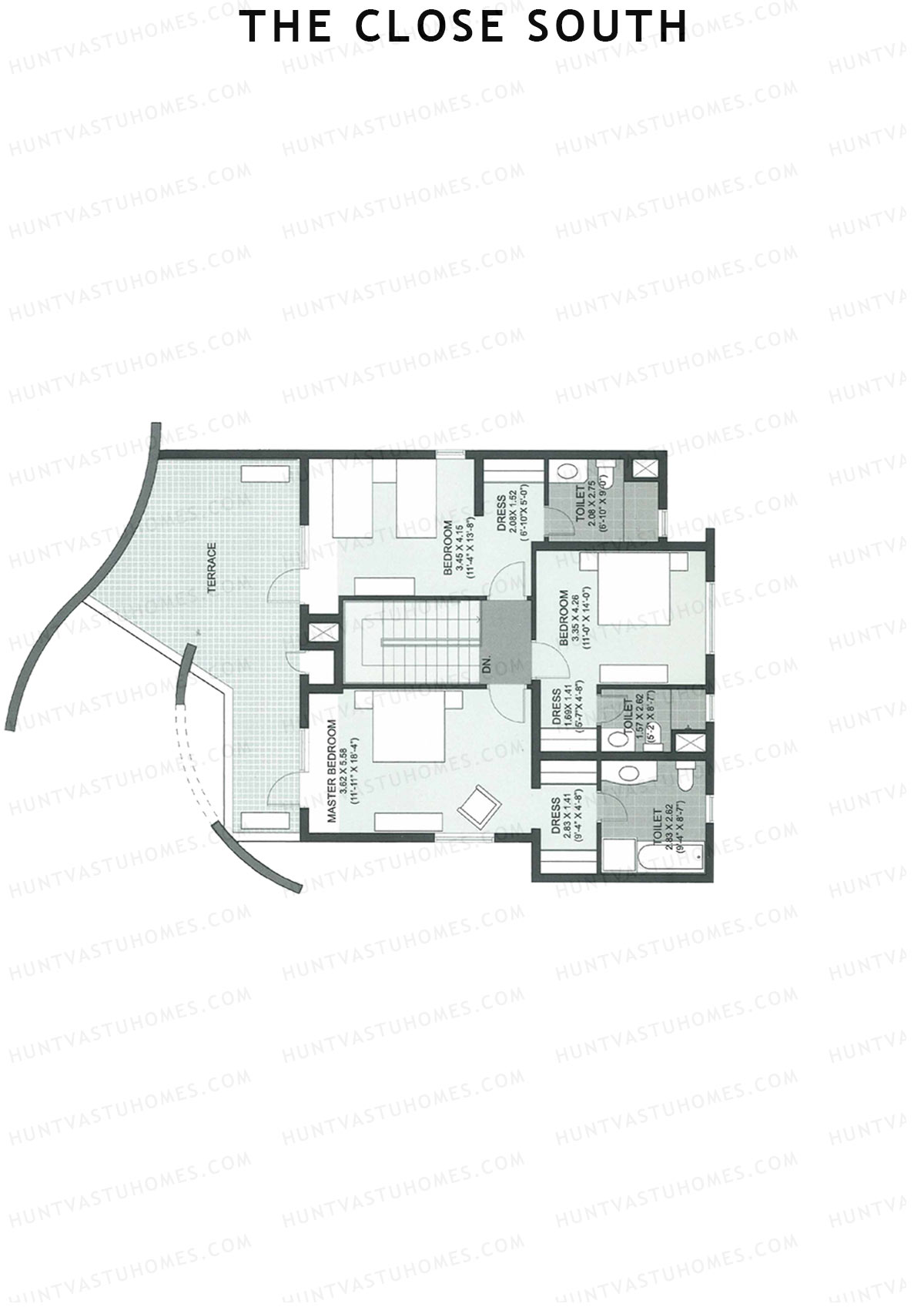 The Close South Tower S3 Unit 2 Type Town House 1 Floor Plan