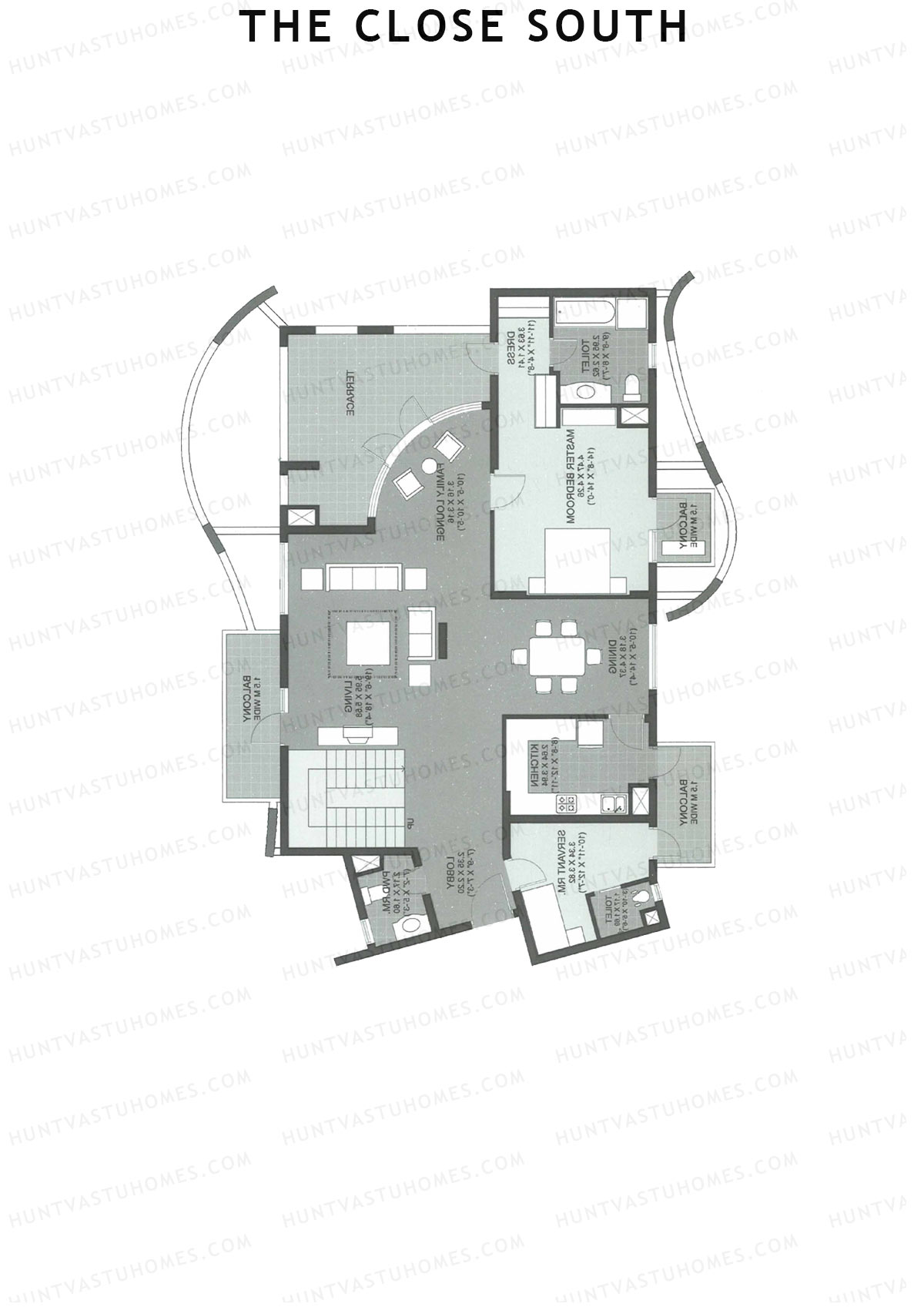 The Close South Tower S8 Unit 1 Type Penthouse Floor Plan