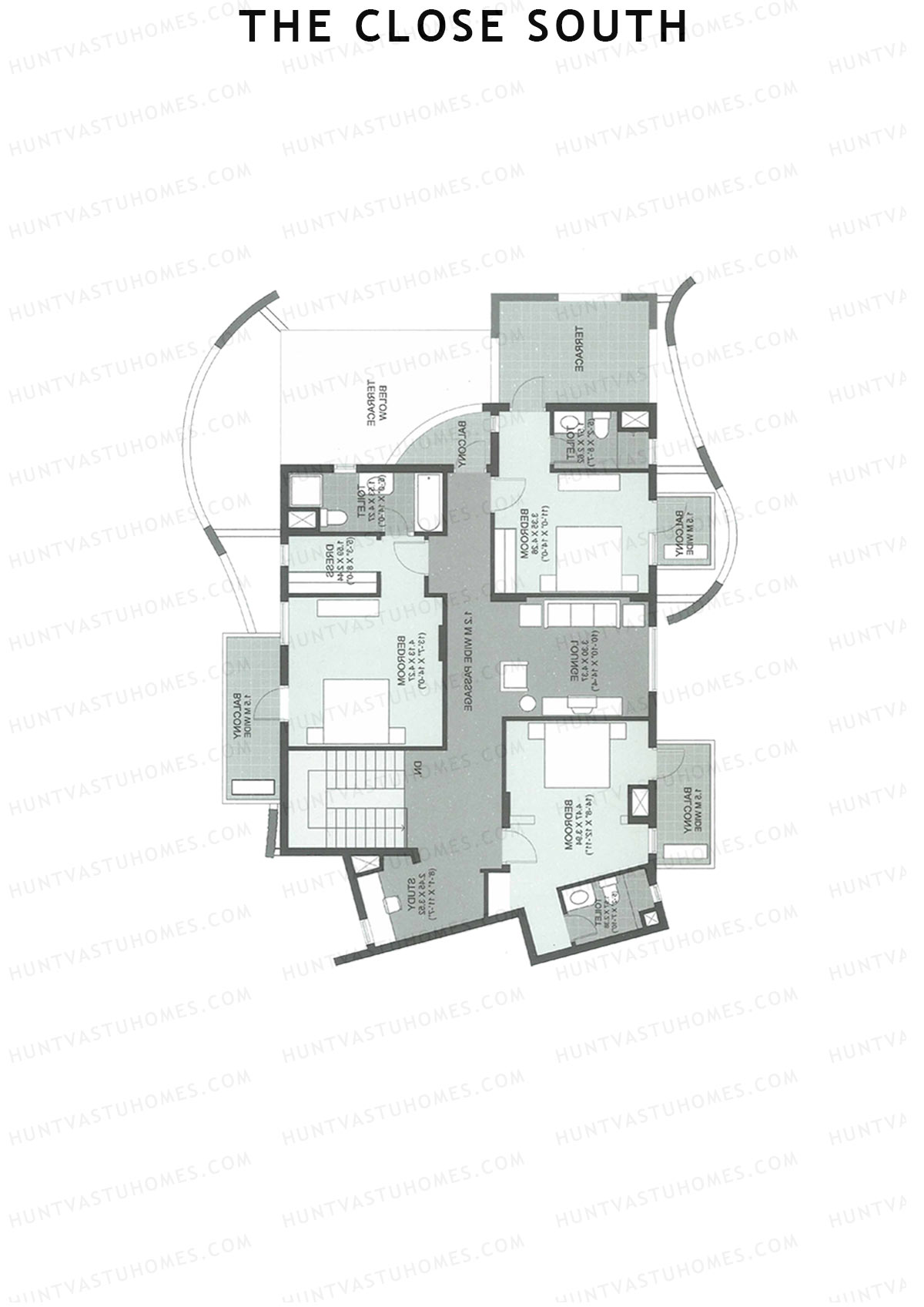 The Close South Tower S8 Unit 1 Type Penthouse Floor Plan