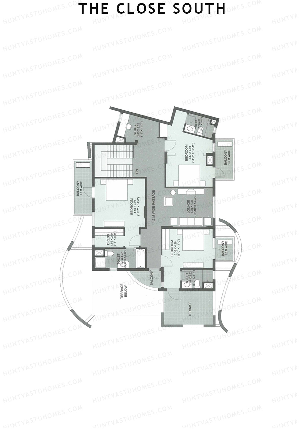 The Close South Tower S8 Unit 2 Type Penthouse Floor Plan