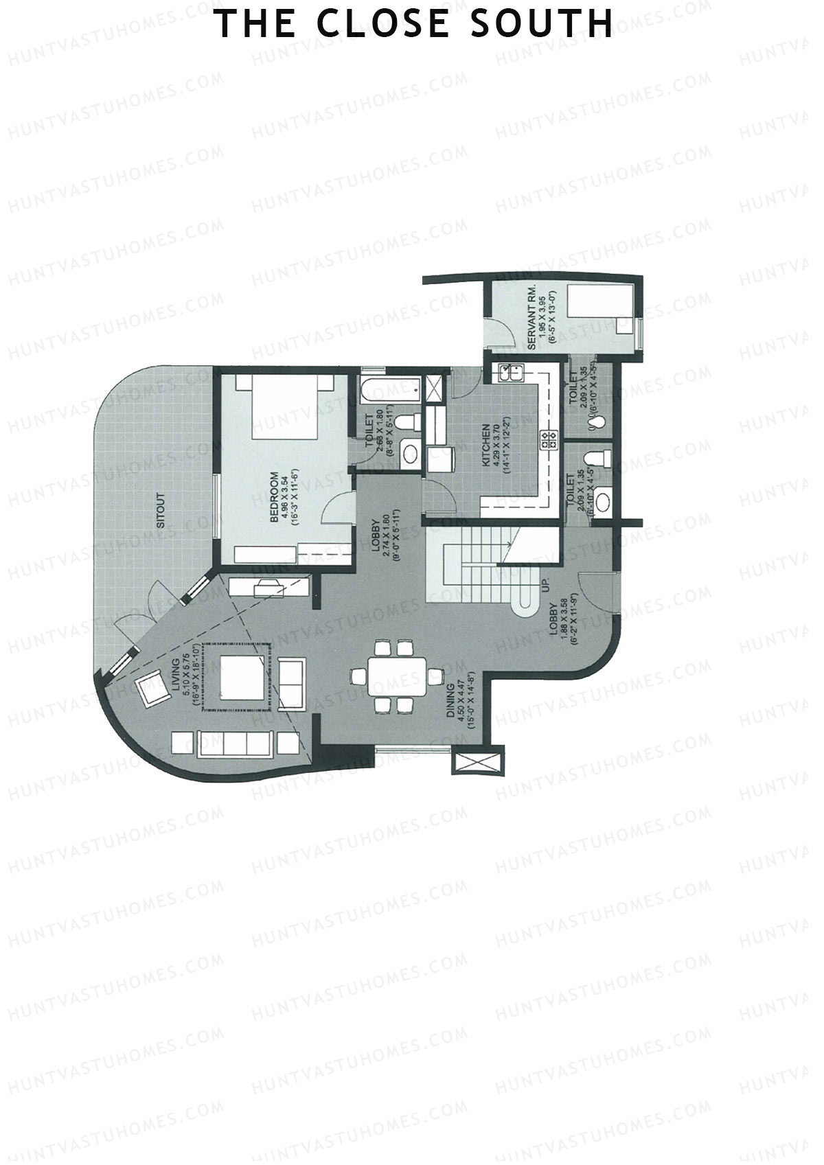 The Close South Tower S8 Unit 3 Type Town House 2 Floor Plan
