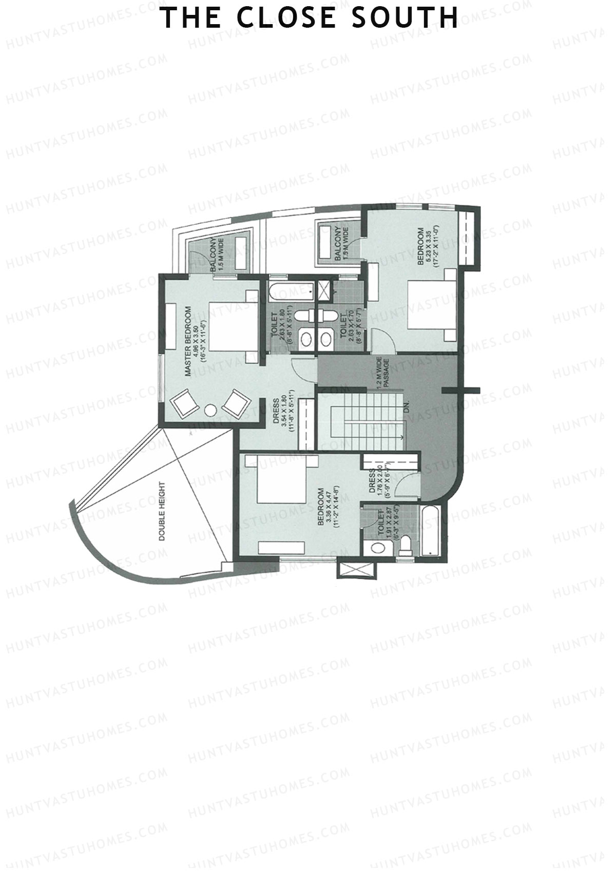 The Close South Tower S8 Unit 3 Type Town House 2 Floor Plan