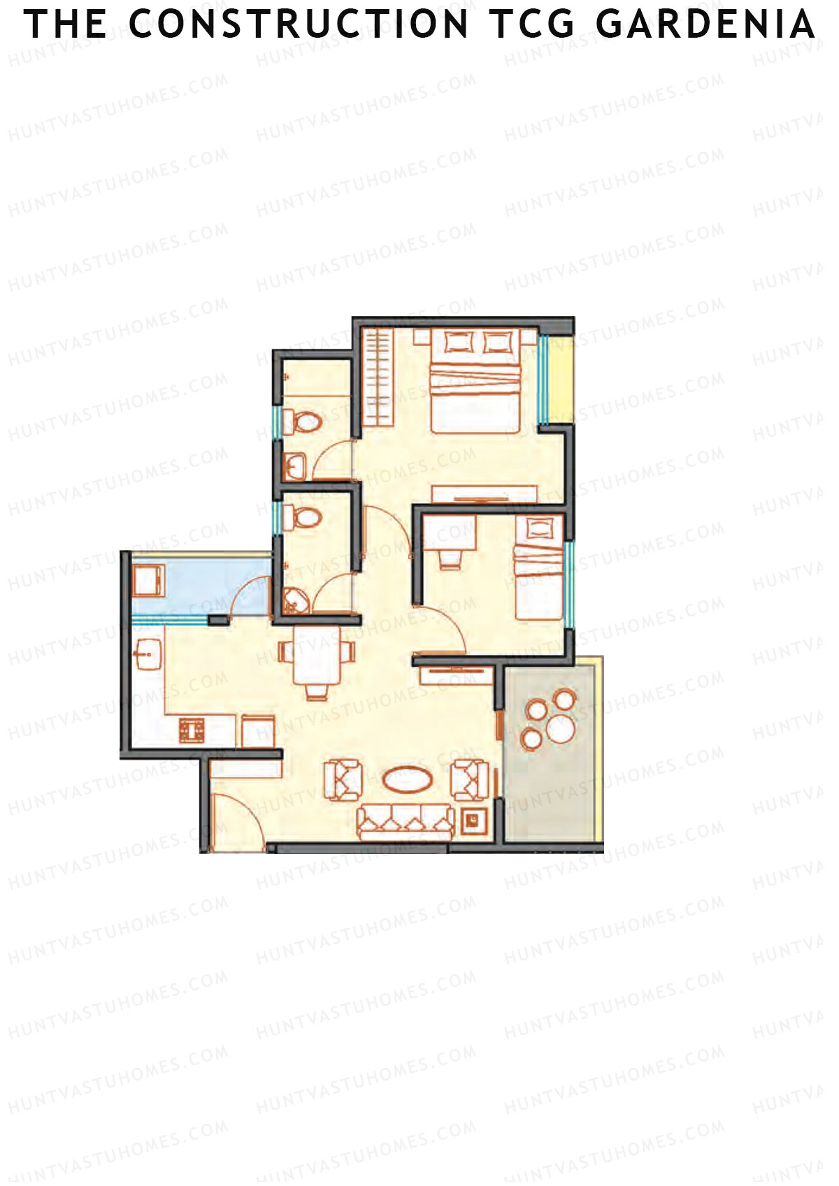 The Construction TCG Gardenia Block A Unit 1 Floor Plan