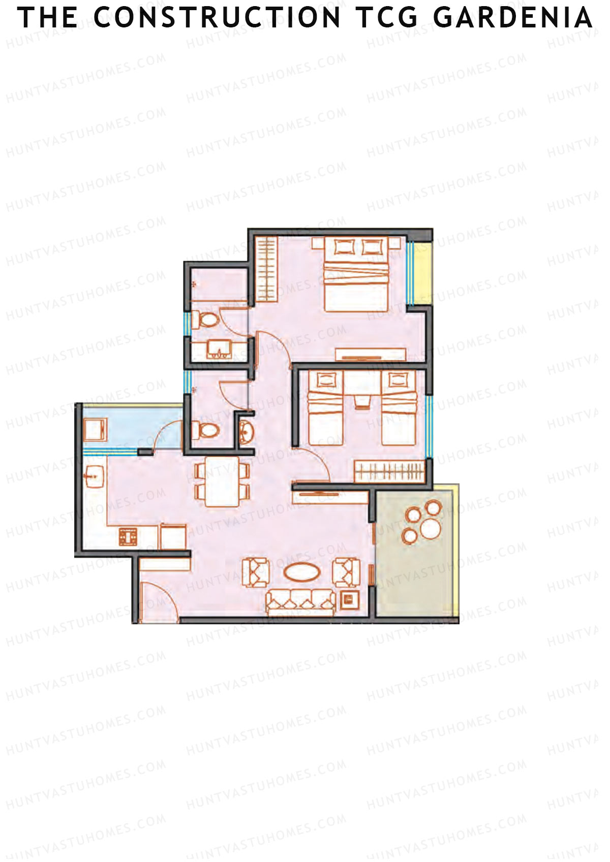 The Construction TCG Gardenia Block B Unit 1 Floor Plan