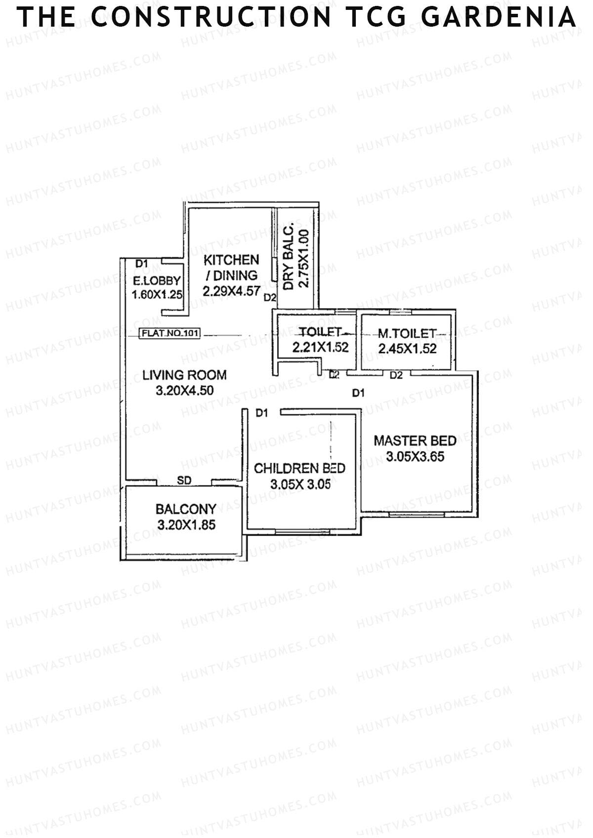 The Construction TCG Gardenia Block E Unit 1 Floor Plan