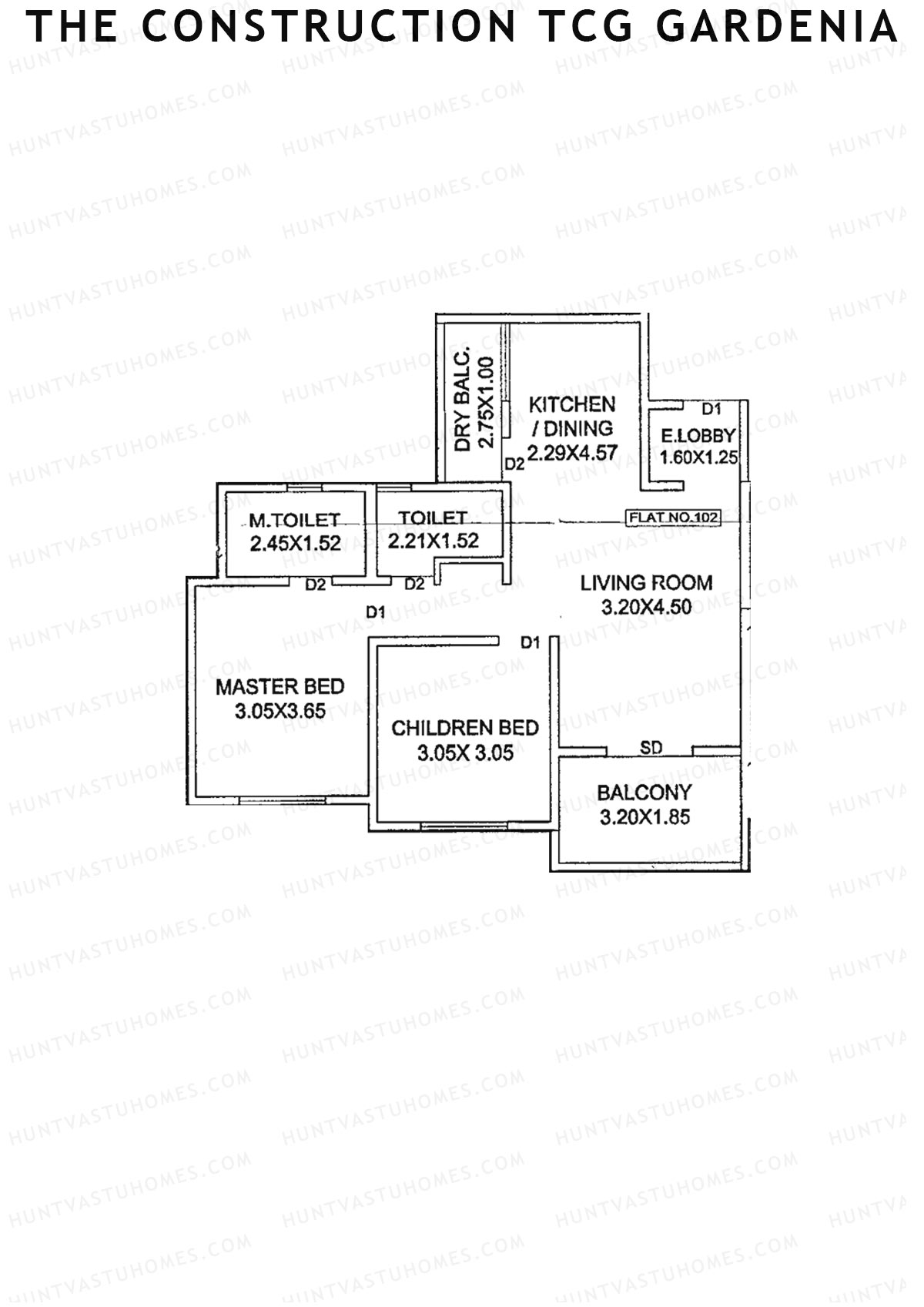 The Construction TCG Gardenia Block E Unit 2 Floor Plan