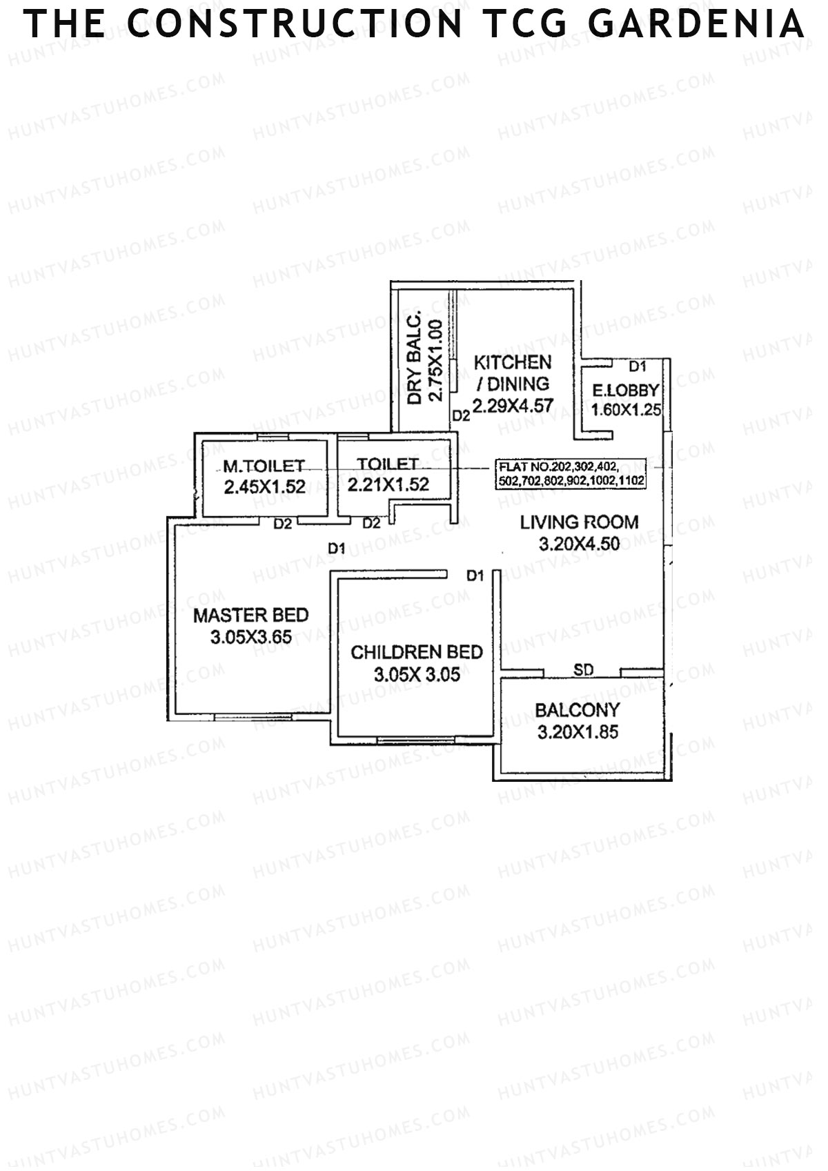 The Construction TCG Gardenia Block E Unit 2 Floor Plan