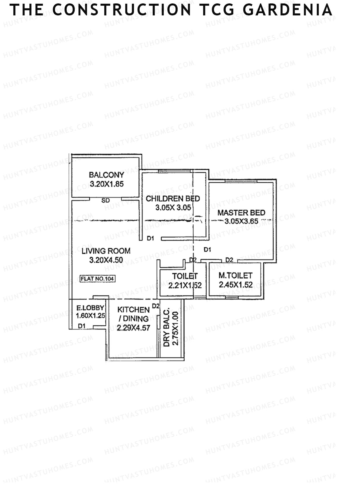 The Construction TCG Gardenia Block E Unit 4 Floor Plan