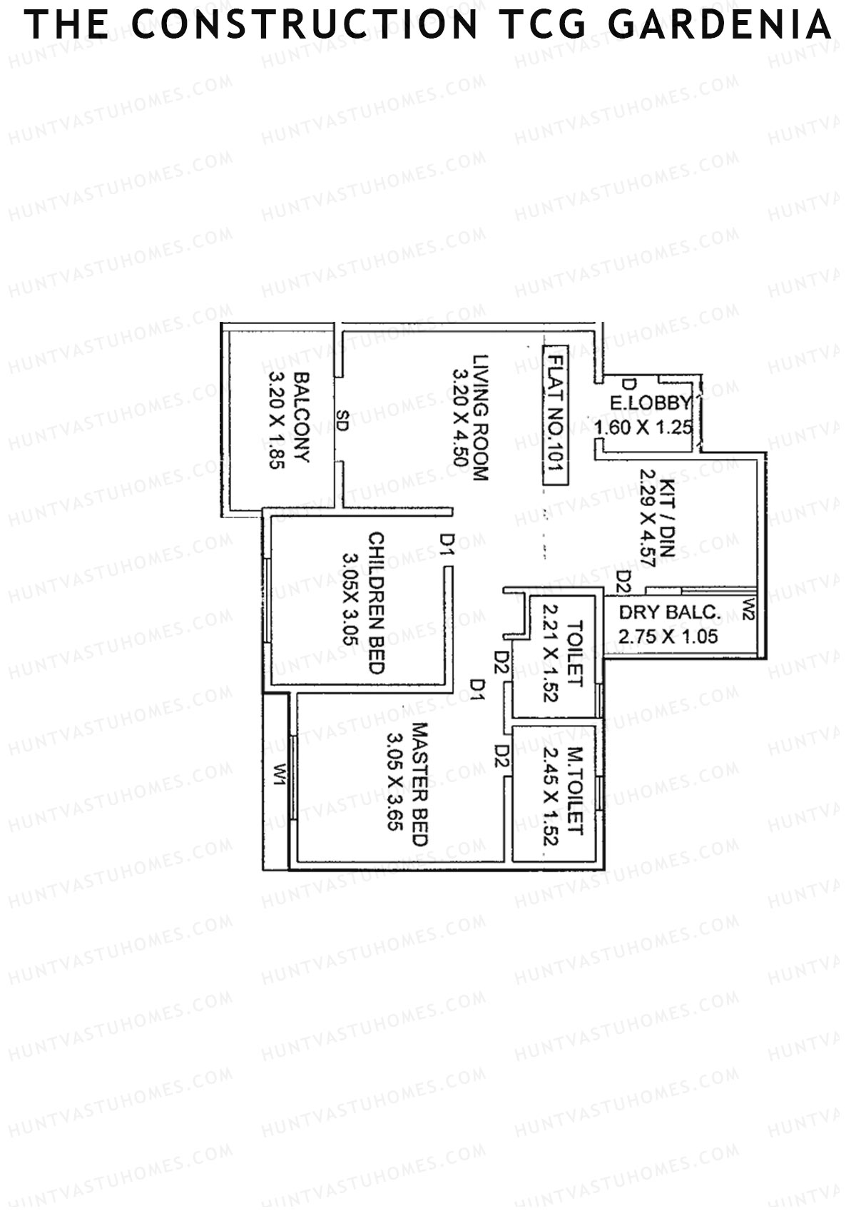 The Construction TCG Gardenia Block F Unit 1 Floor Plan