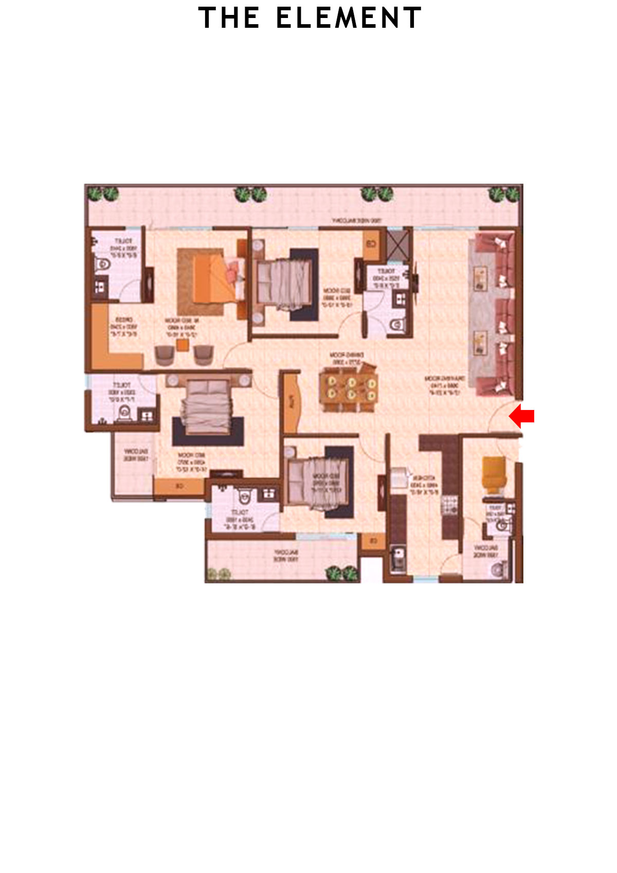 The Element Tower A Unit 2 (Type  1) Floor Plan