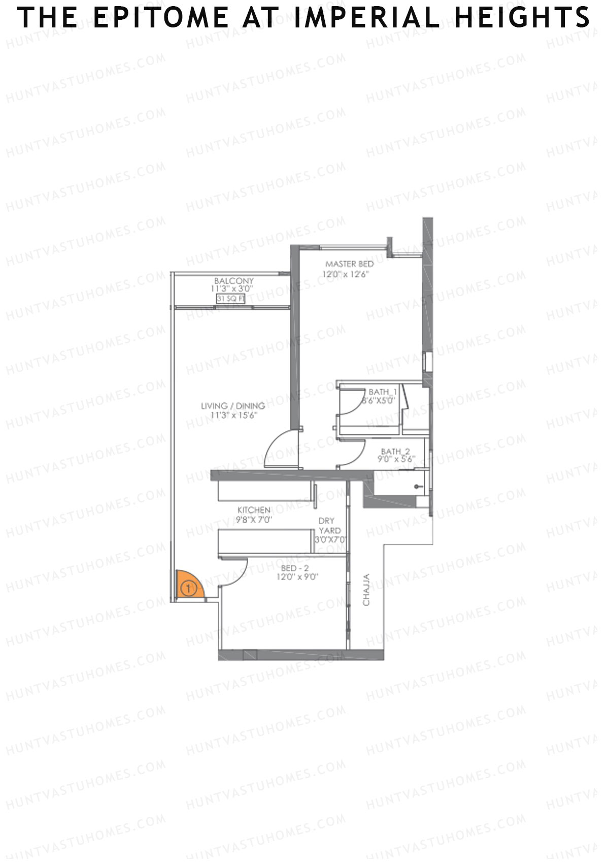The Epitome at Imperial Heights Tower C Unit 1 Floor Plan