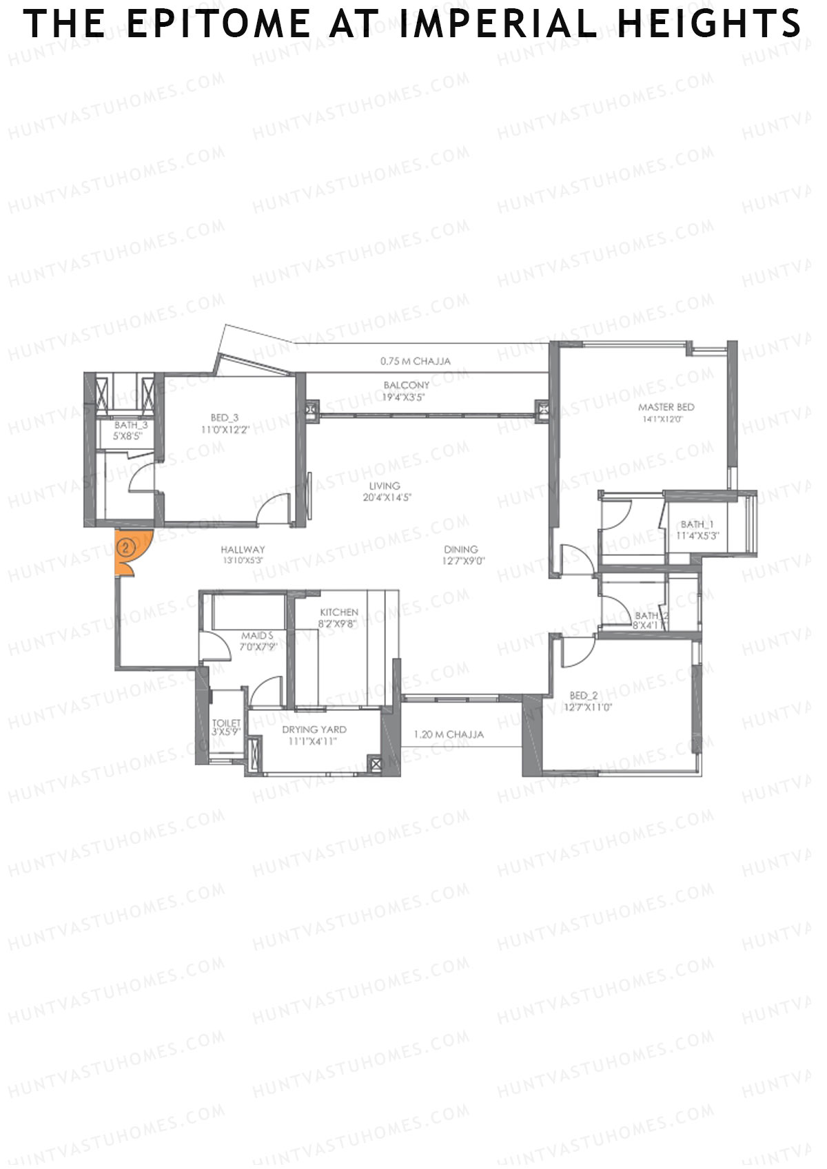 The Epitome at Imperial Heights Tower C Unit 2 Floor Plan