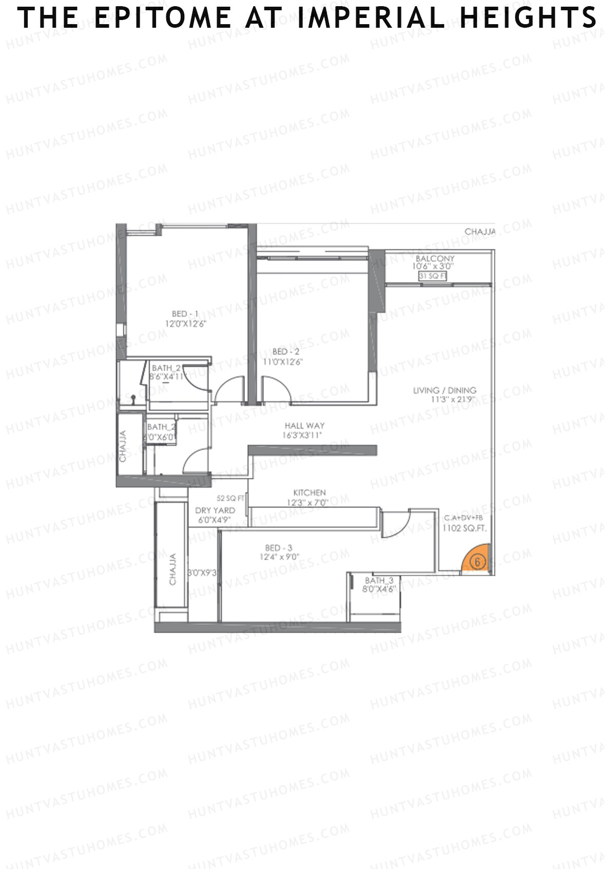 The Epitome at Imperial Heights Tower C Unit 6 Floor Plan