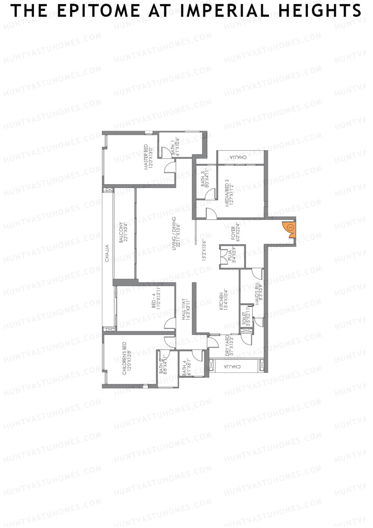 The Epitome at Imperial Heights Tower D Unit 1 Floor Plan