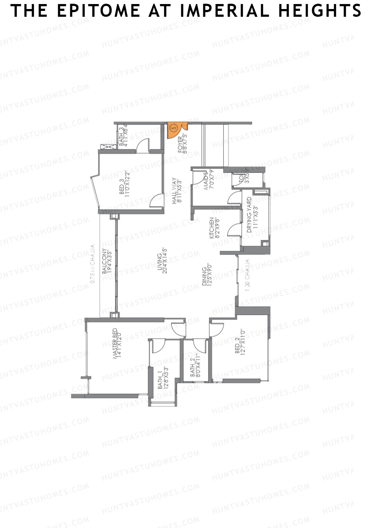The Epitome at Imperial Heights Tower D Unit 5 Floor Plan