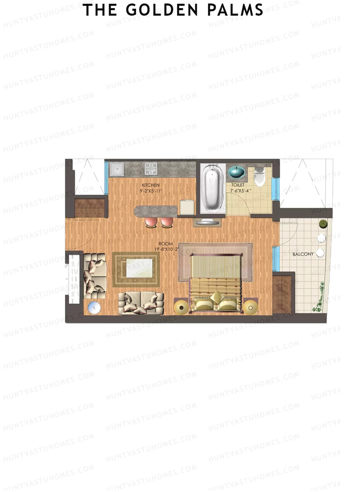 The Golden Palms Tower O Unit 10 (Type A3) Floor Plan
