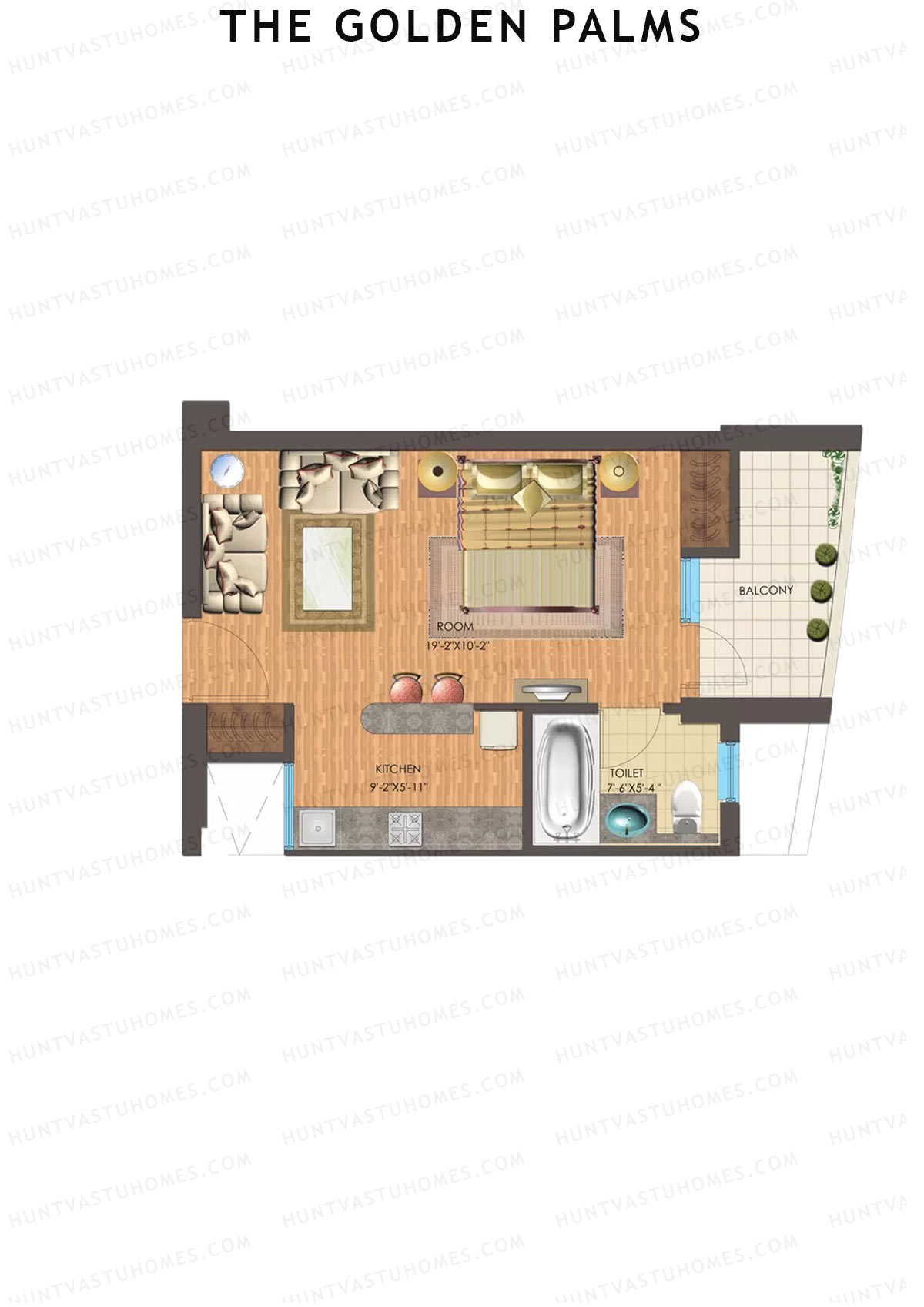 The Golden Palms Tower O Unit 11 (Type A2) Floor Plan