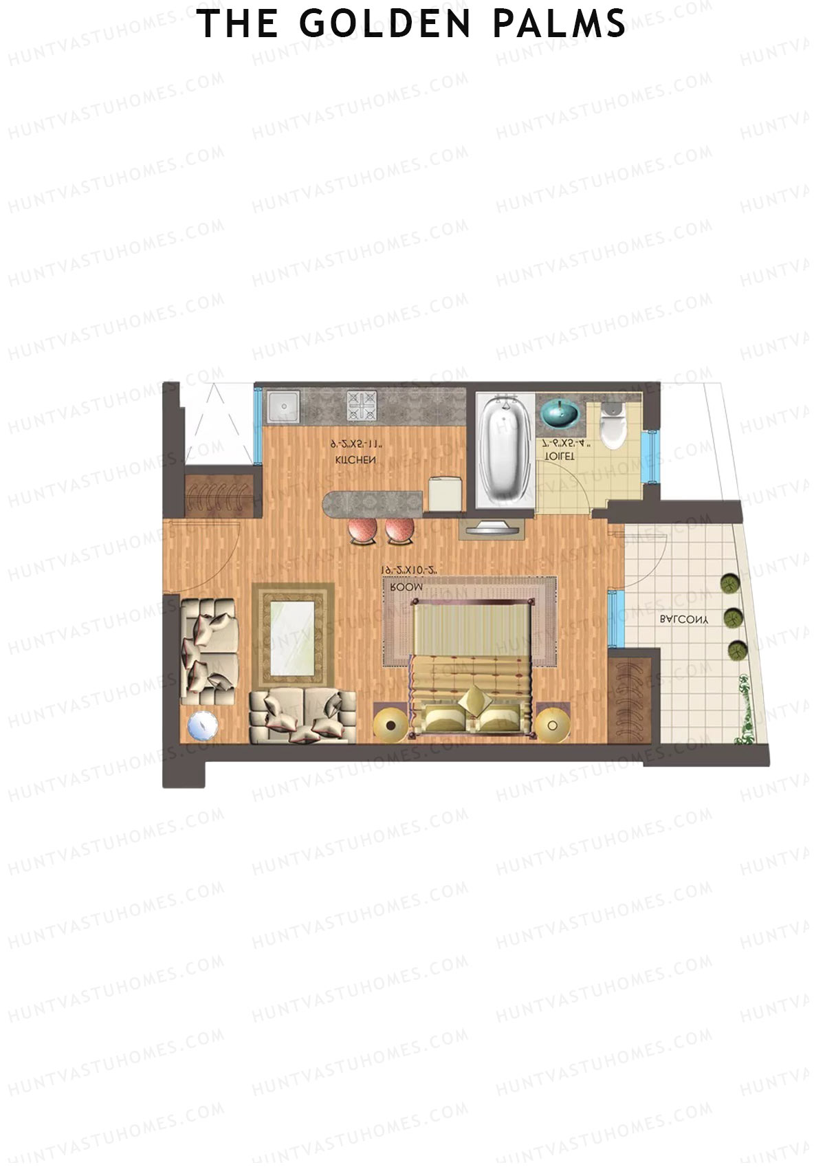 The Golden Palms Tower O Unit 8 (Type A2) Floor Plan