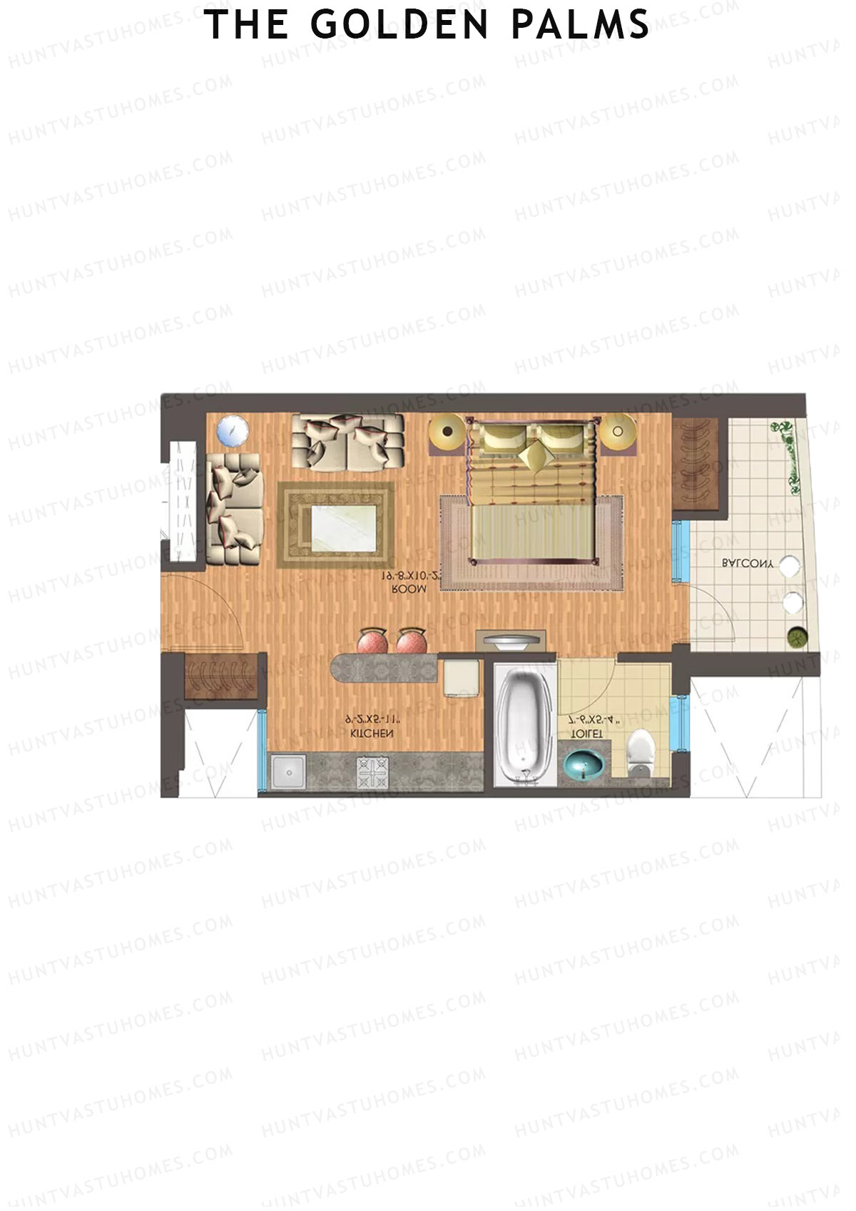 The Golden Palms Tower O Unit 9 (Type A3) Floor Plan