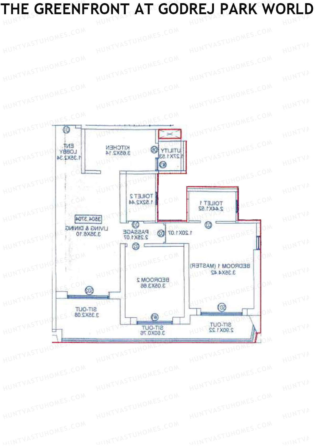 The Greenfront At Godrej Park World B1 Wing A Unit 3 Floor Plan
