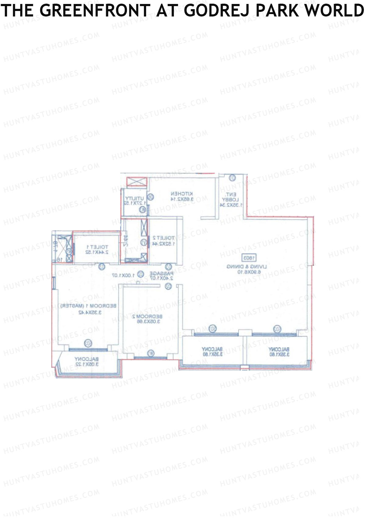 The Greenfront At Godrej Park World B1 Wing B Unit 4 Floor Plan