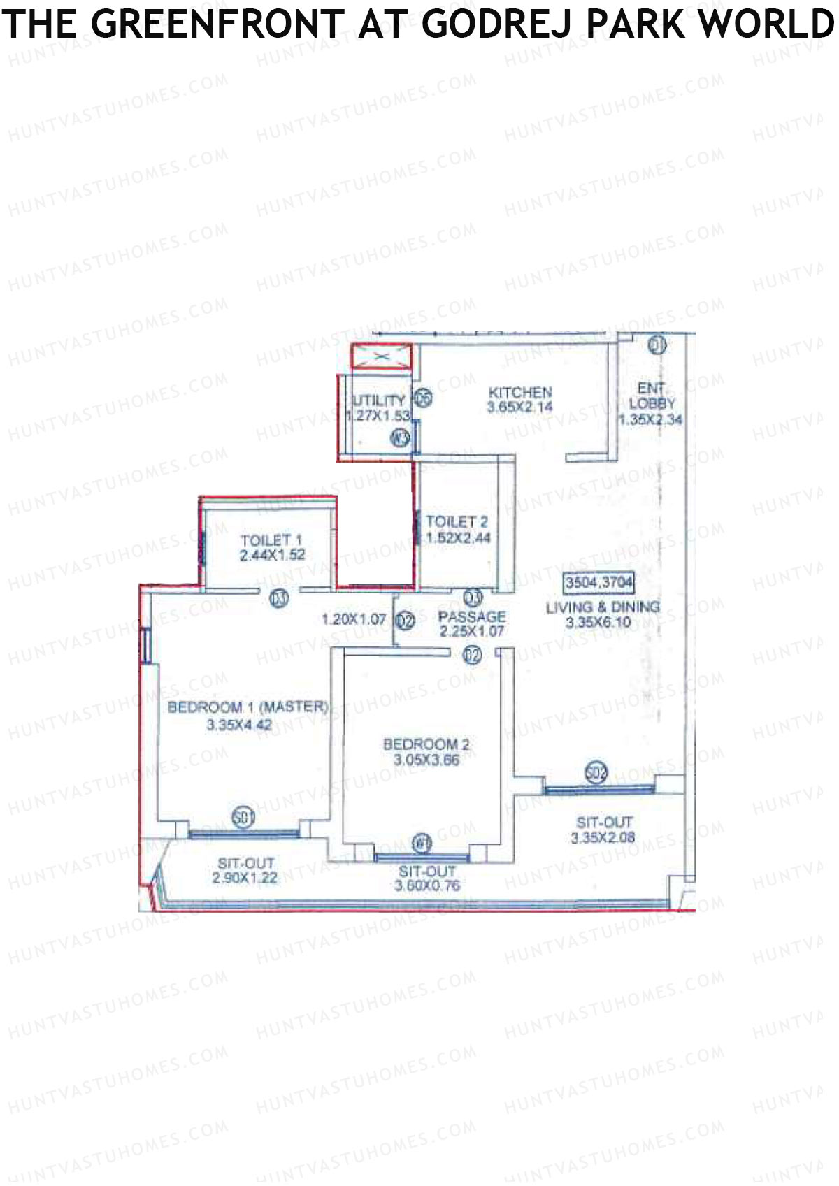 The Greenfront At Godrej Park World B1 Wing B Unit 4 Floor Plan
